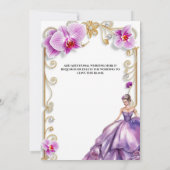 Invitation Mariée à lune d'orchidée violette pour être une do (Dos)