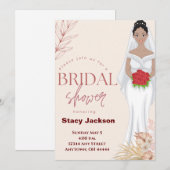 Invitation Mariée afro-américaine Fête de mariage (Devant / Derrière)