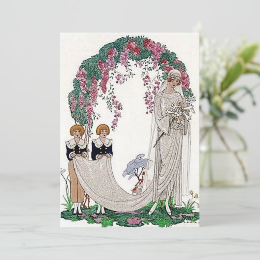 Invitation Mariée Art déco (Debout devant)