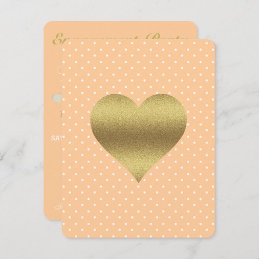 Invitation MARIÉE & CO Fête aux points polka rose et blanc (Devant / Derrière)