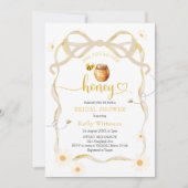 Invitation Mariée d'abeilles mignonne Bow Daisy (Devant)