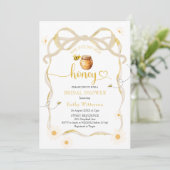 Invitation Mariée d'abeilles mignonne Bow Daisy (Debout devant)