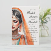 Invitation Mariée Dans La Fête des mariées Ethnique Indienne (Debout devant)