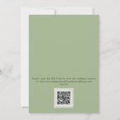 Invitation Mariée dans l'Amour Code QR Broderie Mariage Fête (Dos)