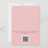 Invitation Mariée dans l'Amour Rose Finition Dentelle Code QR (Dos)