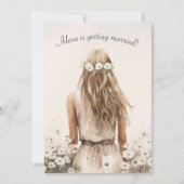 Invitation Mariée Dans Les Marguerites Avec Le Laurel Des Che (Devant)