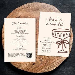 Invitation Mariée Dans Un Bachelorette Tini Bit Espresso Mart