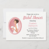 Invitation Mariée dans une Fête des mariées de voile tenant d (Devant)