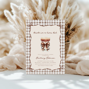 Invitation Mariée dans une petite robe rustique de fete de ma