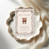 Invitation Mariée dans une petite robe rustique de fete de ma