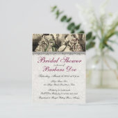 Invitation Mariée d'antiquité Vintage mariage (Debout devant)