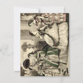 Invitation Mariée d'antiquité Vintage mariage (Dos)