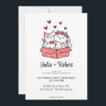 Invitation Mariée De Chat Cute Et Mariage Simple<br><div class="desc">Célébrez votre amour avec cette adorable mariée de chat et faire-part de mariage de marié. Le design minimaliste dégage charme et raffinement,  ce qui en fait un choix parfait pour les couples à la recherche d'une invitation simple mais élégante à leur grand jour.</div>