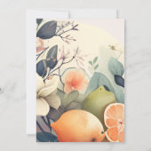 Invitation Mariée de Citrus d'aquarelle rustique (Dos)