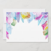 Invitation Mariée de cristal Arc-en-ciel Aquarelle Gemme Ente (Dos)