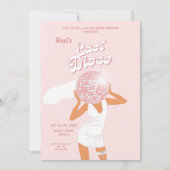 Invitation Mariée de fille Disco Dernière rose (Devant)