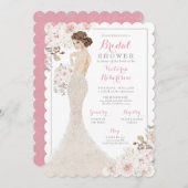 Invitation Mariée de Glam dans la Fête des mariées de Mermaid (Devant / Derrière)