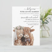 Invitation Mariée de la mariée de la Highland de la vache Sai (Debout devant)