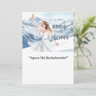 Invitation Mariée de week-end de célibataire au ski sur les p