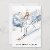 Invitation Mariée de week-end de célibataire de ski sur les p (Devant)