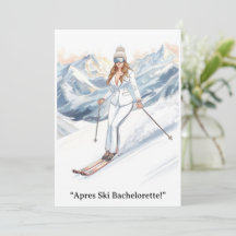 Mariée de week-end de célibataire de ski sur les p
