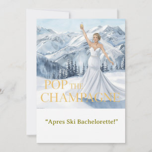Invitation Mariée de week-end entre célibataires au ski sur l