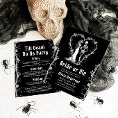 Invitation Mariée d'Halloween ou Die Skeleton Bachelorette Pa