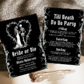 Invitation Mariée d'Halloween ou Die Skeleton Bachelorette Pa