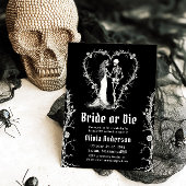 Invitation Mariée d'Halloween ou Die Skeleton Bachelorette Pa