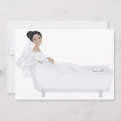Invitation Mariée élégante se détendant dans une baignoire, c (Devant)
