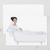 Invitation Mariée élégante se détendant dans une baignoire, d (Devant / Derrière)