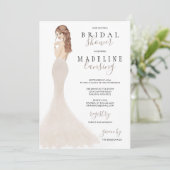 Invitation Mariée en Champagne Lace Gown Fête des mariées Inv (Debout devant)