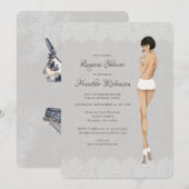 Invitation Mariée en culotte Lacy Lingerie Douche (Devant / Derrière)