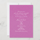 Invitation Mariée en Damassé Conte de Fées Rose Princesse (Devant)