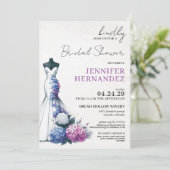 Invitation Mariée en Fête des mariées Bloom Hydrangea (Debout devant)