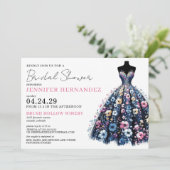 Invitation Mariée en Fleur sauvage en fleurs Fête des mariées (Debout devant)