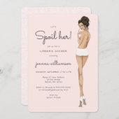 Invitation Mariée en sous-vêtements Fête des mariées en dente (Devant / Derrière)