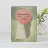 Invitation Mariée et chambre Mariage campagnard à l'ancienne (Debout devant)