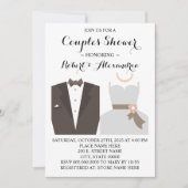 Invitation Mariée et chambre Wedding shower couple (Devant)
