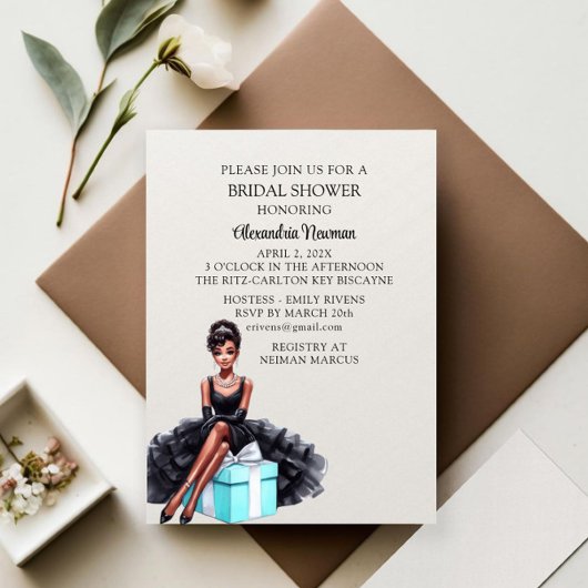 Invitation Mariée et Co. Fête des mariées Afro-Américaine