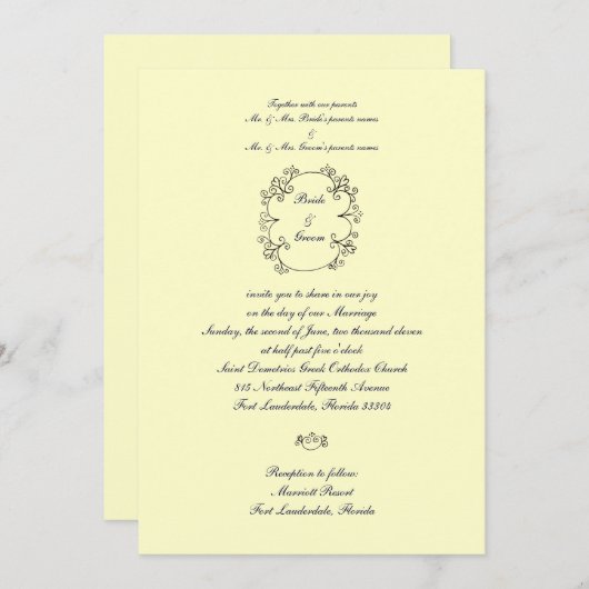 Invitation Mariée et fille (Devant / Derrière)