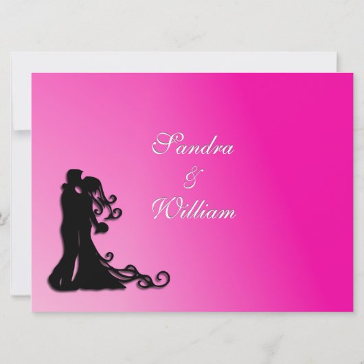 Invitation Mariée et fille Fuchsia (Dos)