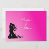 Invitation Mariée et fille Fuchsia (Dos)