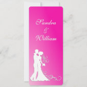 Invitation Mariée et fille Fuchsia (Dos)