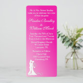 Invitation Mariée et fille Fuchsia (Debout devant)