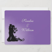 Invitation Mariée et Mariage royal violet Groom (Dos)