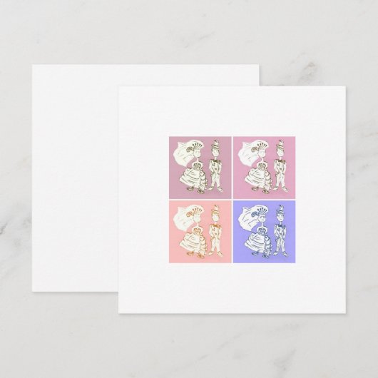 Invitation Mariée et marié (Devant / Derrière)