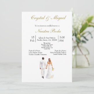 Invitation Mariée et marié mariage espagnol