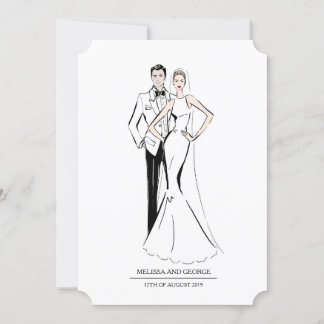 Invitation Mariée et mariée de mode