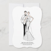 Invitation Mariée et mariée de mode (Devant)